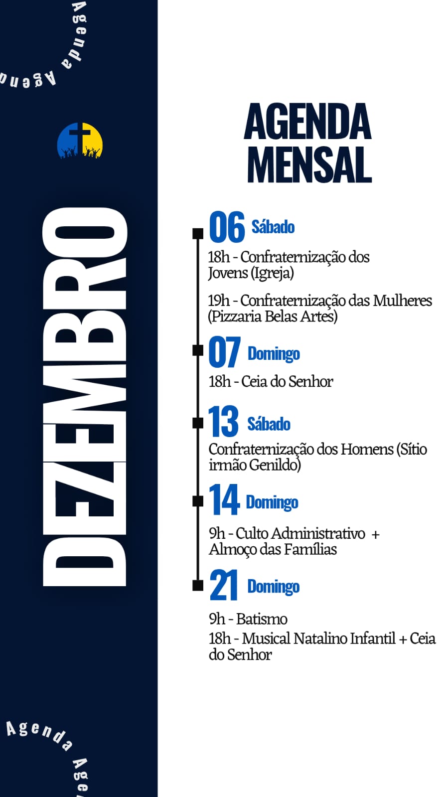 Agenda mensal Dezembro 2025